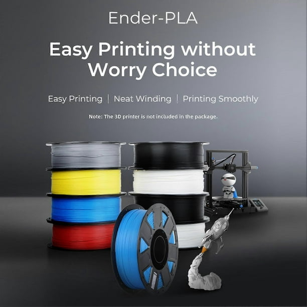 Creality Ender-PLA Filament for Ender Series CR Series All FDM Creality 3D Printer 1.75mm 1kg/2.2lbs Filament Dimensional Accuracy +/-0.03mm