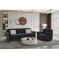 thumbnail image 4 of Modern Black Fabric Living Room Sofa Single Seat - Stylish and Durable for Compact Spaces, 4 of 6