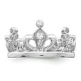 thumbnail image 5 of 925 Sterling Silver Polished CZ Cubic Zirconia Simulated Diamond Crown Ring Size 8 -  Jewelry Gift for Mom, 5 of 5