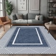 thumbnail image 2 of HOMERRY Washable Area Rug 9' x 12' Rug for Living Room Geometric bordered Pattern Carpet, Blue, 2 of 7