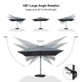 thumbnail image 4 of PURPLE LEAF 8x11 Ft Cantilever Umbrella Left-right Tilting Swivel Large Square Patio Umbrella Outdoor Offset Aluminum Umbrella with 360°Rotation Adjustable Garden,Light Gray, 4 of 12