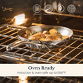 thumbnail image 4 of Anolon Nouvelle Copper Stainless Steel 8" and 9.5"Frying Pan Set, Silver, 4 of 7