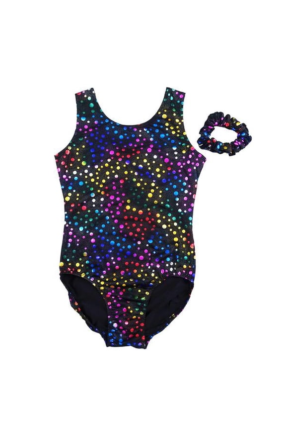 Black & Red Polka Dot Leotard -Toddler & Girls & Women As(Adult S)