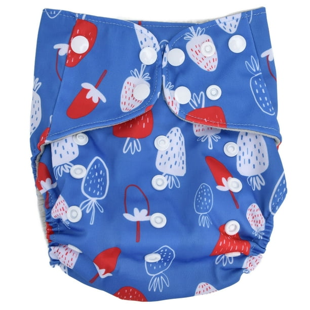 Pañales lavables para bebé, tamaño mediano, reutilizables, suaves, transpirables, ajustables, de tela con bolsillo ES074-EF405