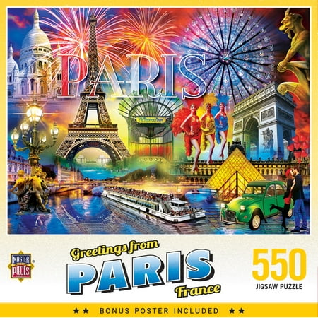 MasterPieces 550 Piece Jigsaw Puzzle - Greetings From Paris - 18 x24