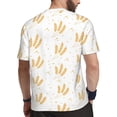 thumbnail image 2 of Wukai Wheat Print Men's Short-Sleeved Mesh T-Shirt,Quick-Dry Short Sleeve Workout T-Shirt-Large, 2 of 8