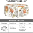 thumbnail image 4 of Nappe d'Automne Ronde 60 Pouces, Nappe Citrouille Aquarelle Orange Brûlé Gris, Polyester Résistant aux Taches Récolte d'Automne Action de Grâce Housses de Table Intérieur Extérieur pour Cuisine Salle à Manger Fêtes, 4 of 6