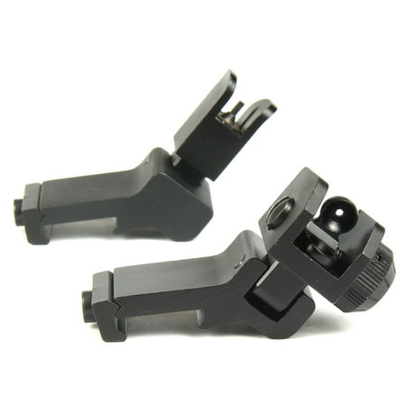 TACFUN 45 Degree Offset BUIS Front & Rear Backup Iron Sight Fit Picatinny Weaver (Best Front Sight For Matech Buis)