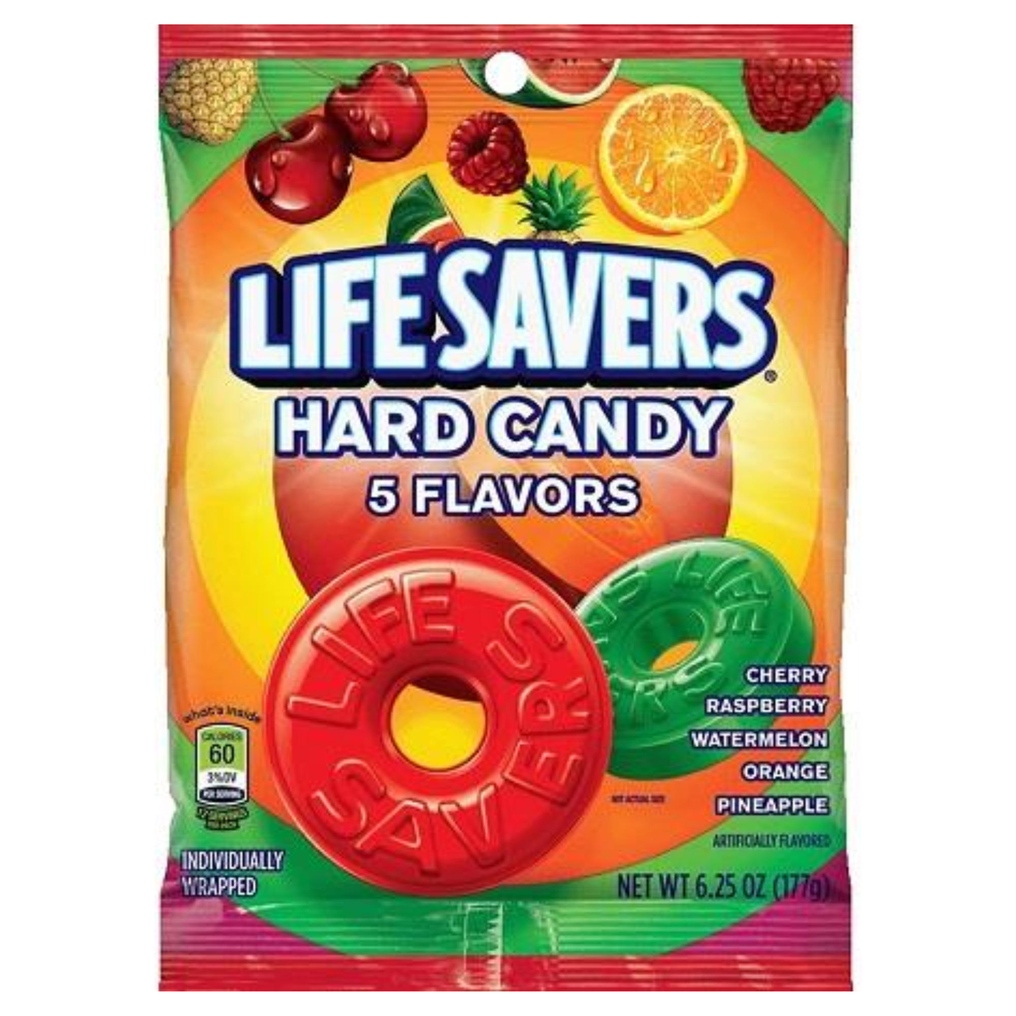 LIFE SAVERS 5 FLAVORS Bag 6.25 Ounce Fresh Individually Wrapped (Pack of 12 BOXED CASE) Great For Convenience Stores Retailers Or Just Stock Up.