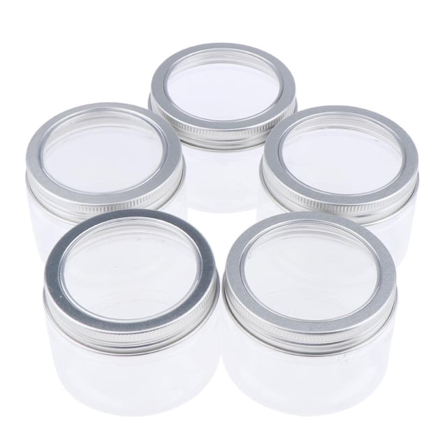 TISHITA 5pcs Makeup Pot Empty Cosmetic Jars Lotion Cream Gel Containers Clear 50ml