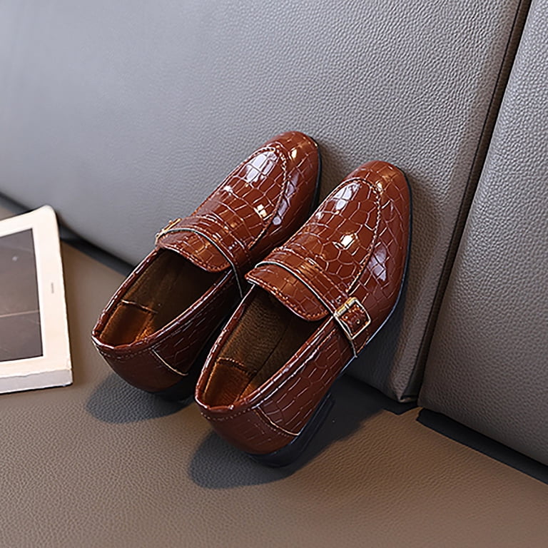 casual dress shoes for young men Gubotare Boys Casual Dress Shoes Classic Lace-Up Oxford Casual Dress Formal Shoes Size 10 (Brown,Little Kids 10), Boy's