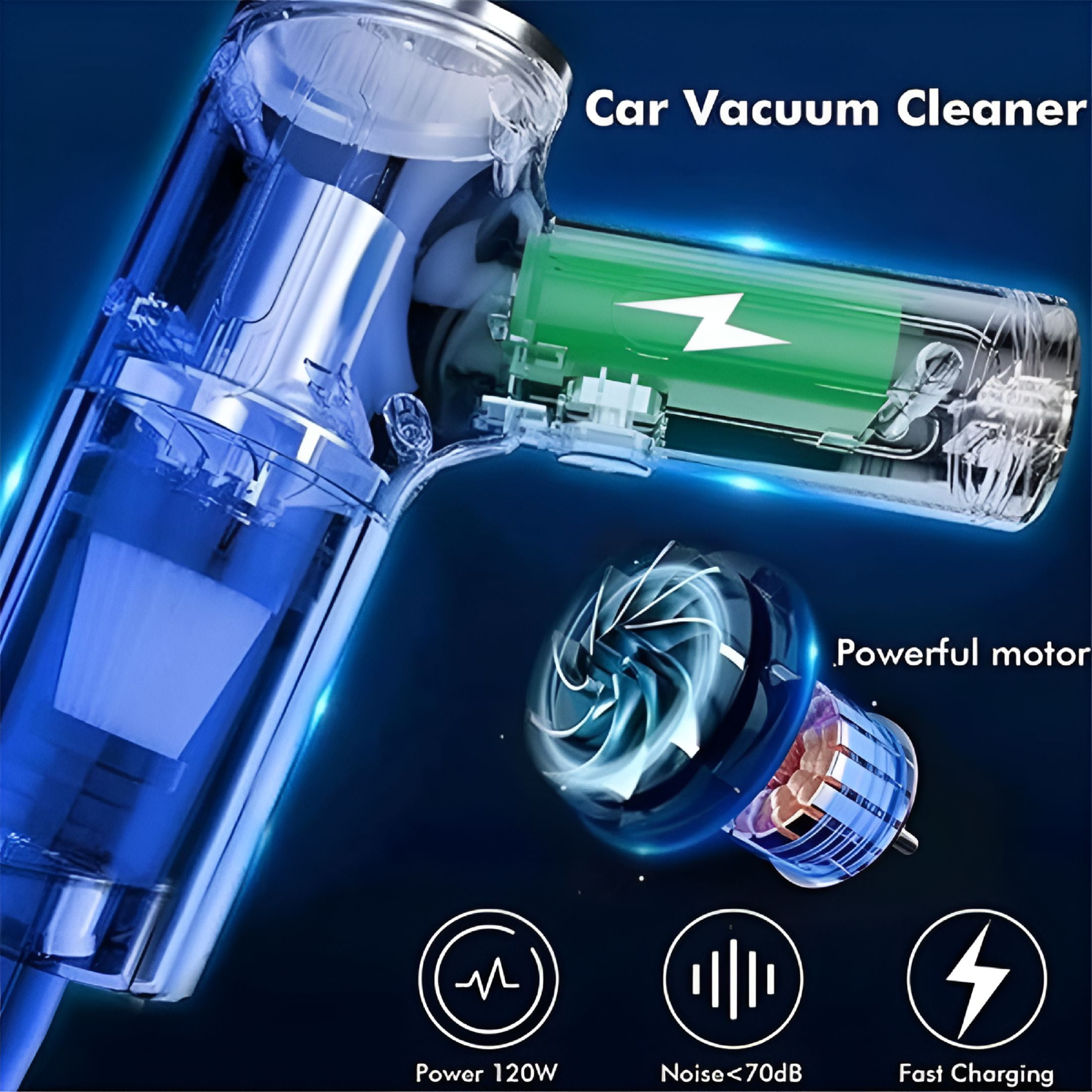 CURYMAY 2026 New Car Vacuum,Vortex Vacuum Car,Wireless Handheld Car Vacuum Cleaner for Car, Truck, Suv, Rv, Boat