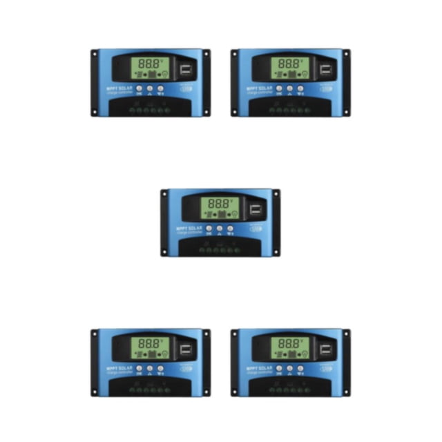 Sidaley Controlador de carga solar Regulador dual USB 12V/24V Estabilizador de voltaje 60A Type2 NO2