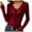 Red, variant on Hpapadks Womens Tops Lightweight Floral Lace Sheer Transparent Long Sleeve V Neck Slim Shirt Plus Size Tops for Women Black L