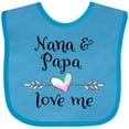 thumbnail image 3 of Inktastic Nana and Papa Love Me Heart Grandchild Boys or Girls Baby Bib, 3 of 4