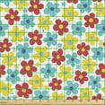 thumbnail image 2 of Floral Fabric by the Yard, Graphical Blossoming Spring Flower Motifs, Decorative Upholstery Fabric for Sofas and Home Accents, Multicolor by Ambesonne, 2 of 5