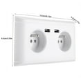 thumbnail image 2 of LYUMO USB Wall Outlet,Multi-Functional EU Plug Wall Power Outlet Socket with Dual USB Port for Phone Charging 250V, Wall Power Outlet, 2 of 8