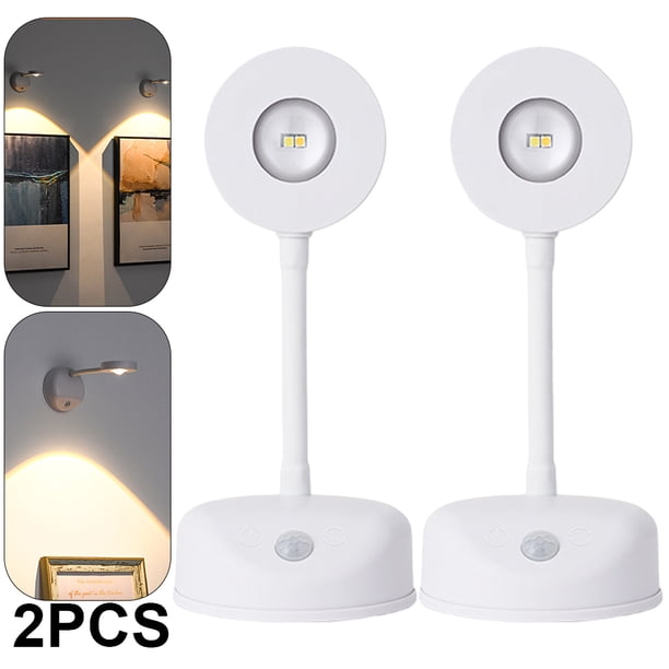 Foco Pared Sin Cables para Interiores LED Recargable Con Sensor Cuerpo Humano Imagen (Tricolor 2200mAH) Versión Tricolor 2200mAH