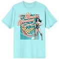 thumbnail image 5 of Wonder Woman Character Art Juniors Celadon T-shirt-Medium, 5 of 7