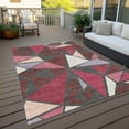 thumbnail image 6 of Addison Rugs Chantille Indoor/Outdoor Transitional Geometric Burgundy Washable Rectangle Rug, 3' x 5', 6 of 6
