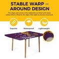 thumbnail image 4 of Purple Sunshine Sunflower Table Cloths for 4 Foot Rectangle Tables, Pastoral Bees Farmhouse Floral Patio Waterproof Elastic Fitted Tablecloths, Washable Rectangular Table Cover for Camping, 4 of 8