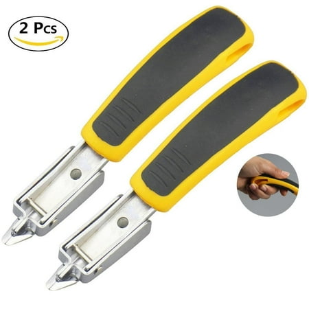 mmei 2 pcs heavy duty staple remover tack lifter puller ofiice claw tools for upholstery and