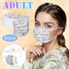 YZHM Women's Adult Disposable Face Masks Disposable Floral Print Mask Industrial 3Ply Ear Breathable Mask 50pcs