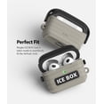 thumbnail image 4 of Ringke Silicone Case Compatible with AirPods 3 Case Cover, Cooler Design Compatible with AirPods 3rd Generation Case, Premium Protective Cover with Keychain Carabiner - Ice Box Warm Gray, 4 of 11