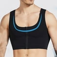thumbnail image 6 of Mens Compression Shirts Shapewear Sleeveless Square Neck Cropped Tank Tops Mens Solid Zipper Front Stretchy Slim-Fit Shaping Undershirts, 6 of 6