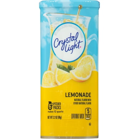 Crystal Light Drink Mix, Lemonade, 3.2 Oz, 6 Packets, 1 Count