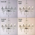 thumbnail image 5 of Datingday 8 Light Crystal Chandelier Silver Chandeliers for Dining Room Modern Chandelier Hanging Candle Chandelier Pendant Lighting Adjustable Height Ceiling Light Fixture, E12 Base (8 Bulbs), 5 of 7