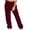 #Wine, variant on DPTALR Women's Elastic Lace Up Solid Color Casual Sports Pants,Black,Size XL