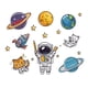 thumbnail image 3 of Adhesivos de pared con dibujos animados de astronautas y aventuras espaciales, 30 x 60 cm, 3 of 4