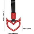 thumbnail image 5 of LANFENG Rings Heart Shaped Car Handle Straps Drift Charm Rear Bumper Warning Decor Heart Hand Strap Drift Charm for Car Bus Subway Interior Exterior Decoration, Refer to description, 5 of 12