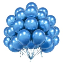 BESTSKY 50 Pcs Metallic Blue Balloons 10inch,Happy Birthday Decorations Blue Balloons,Latex Helium Balloons for Birthday,Graduation,Christening,Wedding,Engagement,Baby Shower