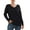 Black, variant on Women's Casual Lightweight V Neck Batwing Sleeve Knit Top Loose Pullover Sweater Tops,Dark Green M