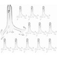 thumbnail image 1 of High Transparency Acrylic Stand, Elegant Curved Design For Displaying Cards, Photos, And Artwork, Clear Plastic Easel With Lace Frosted Design, 3 Inch, 1 of 5