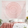 thumbnail image 2 of Pink Mandala Tapestry Indian Hippie Bohemian Psychedelic Tapestries Women Wall Hanging for Bedroom Teen Girl (Pink, 59.1" x 82.7"), 2 of 6