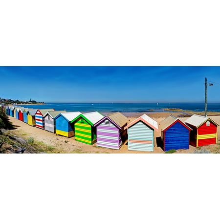 Beach Huts On The Brighton Melbourne Victoria Beach Huts On The Brighton Melbourne Victoria Australia Canvas Art Panoramic Images