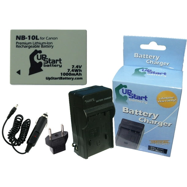 Canon PowerShot SX40 HS Battery and Charger with Car Plug and EU