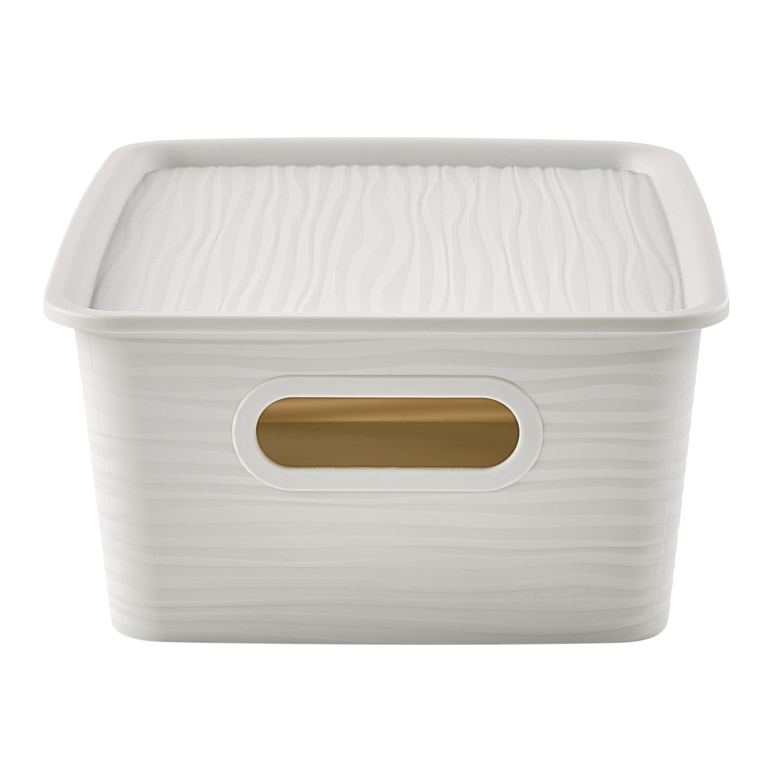 Simplify Small Wave Pattern Storage Box in Grey