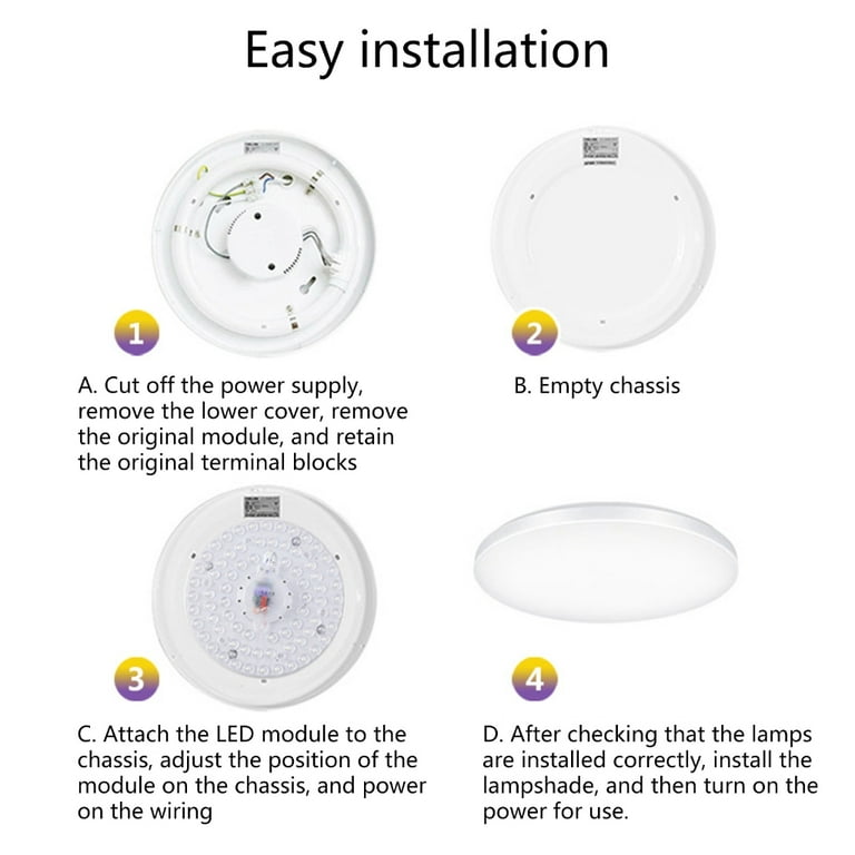 Led Ceiling Lamp Energy-saving Module Light Bright Constant Current Patch Disc Lights Home Use - Walmart.com