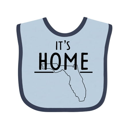 

Inktastic It s Home- State of Florida Outline Gift Baby Boy or Baby Girl Bib