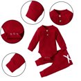 thumbnail image 7 of Ajziojiro 2PCS Baby Infant Boys Girls Clothes Jumpsuit Outfits Fall Winter Long Sleeve Cotton Romper Drawstring Pants Unisex Newborn Loungewear Set 0-24M, 7 of 7