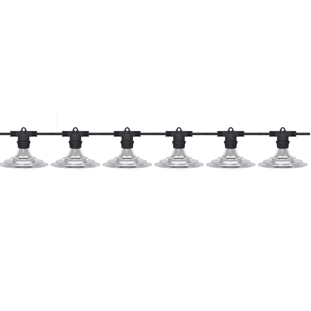 6 Light Outdoor LED Grow Lights Waterproof Full Spectrum Greenhouse Lights for Plants,21FT Adjustable US Plug