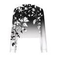 thumbnail image 4 of Cropped Sweatshirts for Women, Pullover Sweatshirt Womens Y2k Clothes Lightweight Crew Neck Long Sleeve Tops Blouses Fitness Workout Running T Shirts Essential Clothing Streetwear, 4 of 5
