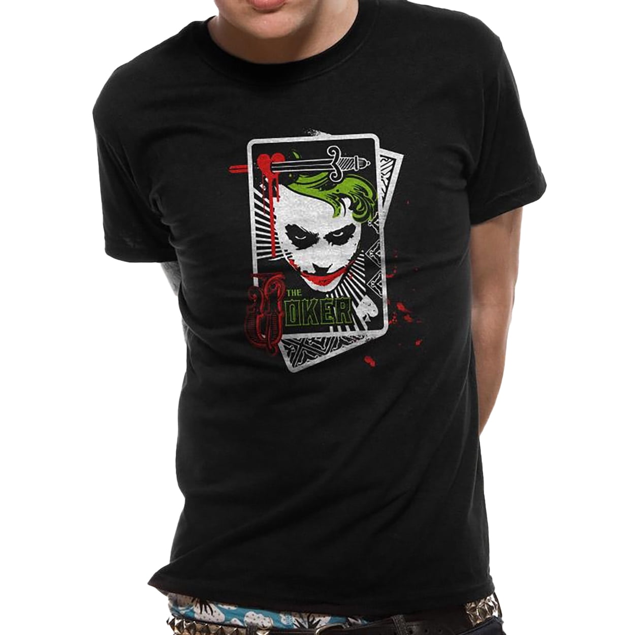 Batman Adults Joker Card Design T-Shirt 