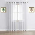 thumbnail image 2 of Warm Home Designs Pair of 2 Extra Long Size 54" (Width) x 120" (Length) White Sheer Window Curtains. K White 120, 2 of 5