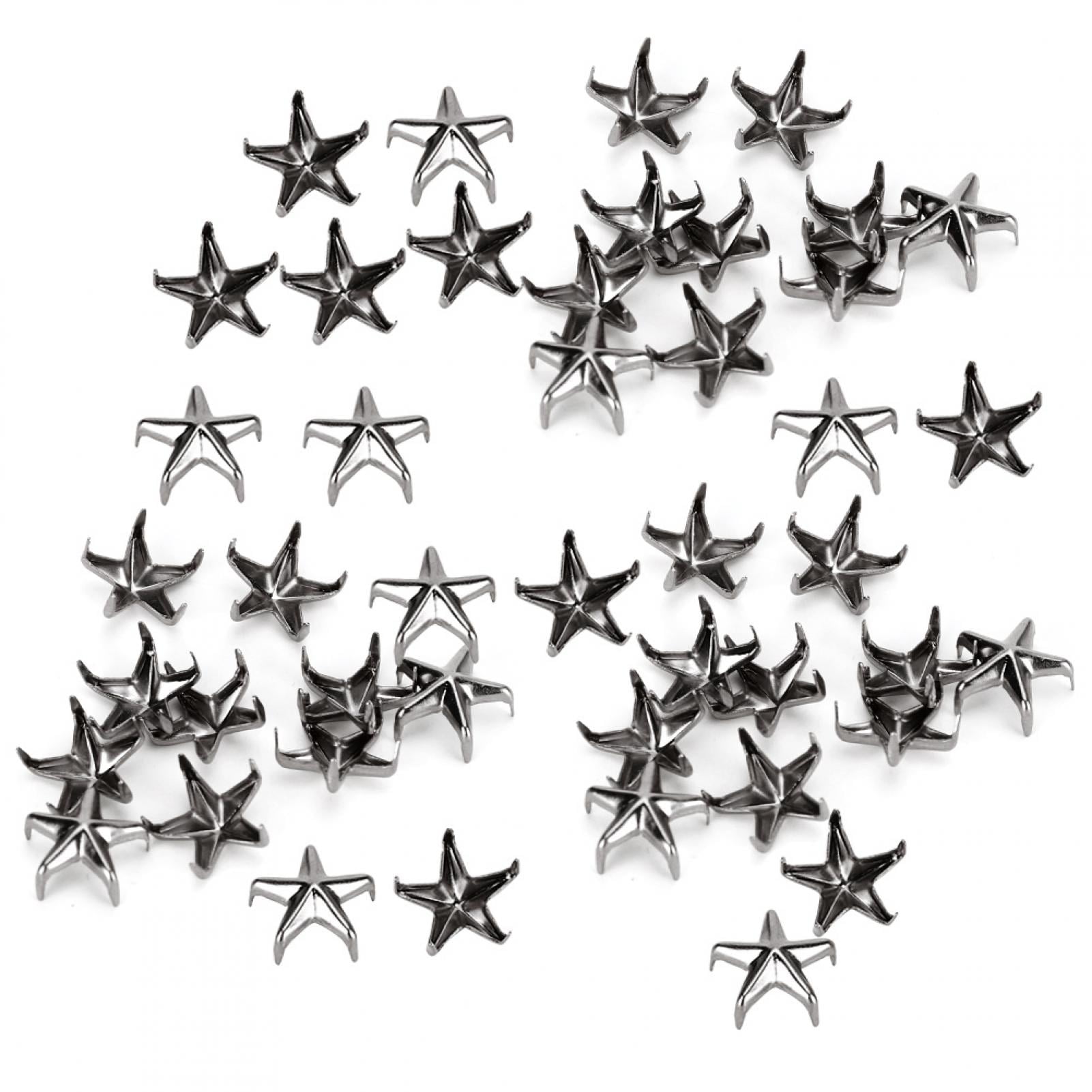Fugacal Metal Rivets Star, 200Pcs Star Rivets For Leather, DIY LeatherCraft For DIY Bags Hats