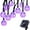 Purple, variant on LINLIN Solar Crystal Ball String Lights,Waterproof LED Bubble Globe Solar Fairy Lights 8 Mode Ball String Lights for Bistro Garden Yard Home Party Wedding Christmas Decoration